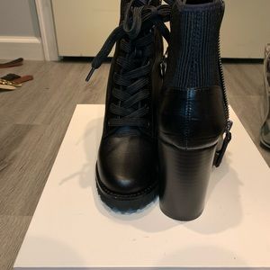 Dress black combat boots